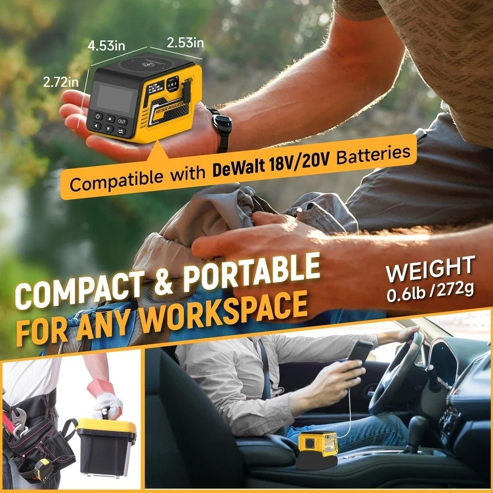 300W Adjustable Voltage Regulator Compatible Dewalt 20V Battery Power 30V Brand